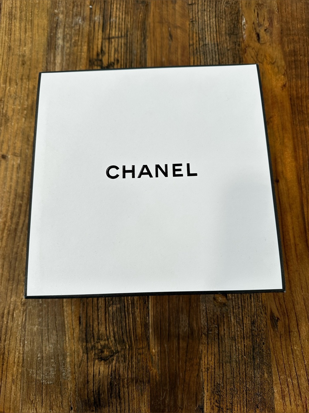 CHANEL White Box with Black Logo